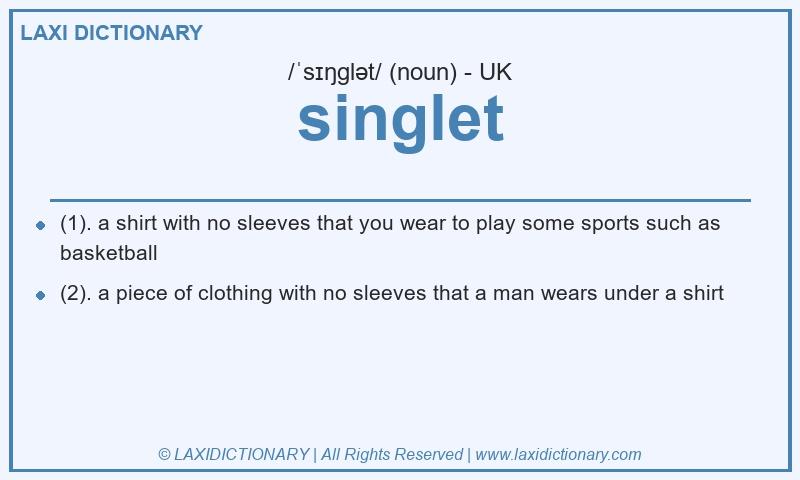 Definition singlet in British English