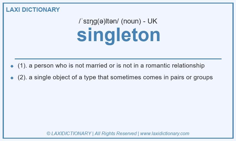 Definition singleton in British English