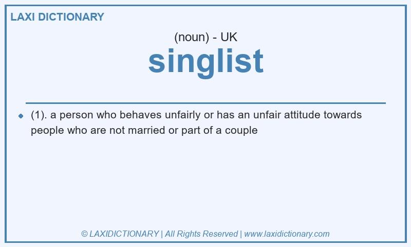 Definition singlist in British English