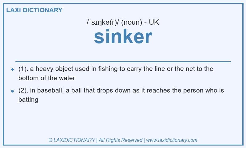 Definition sinker in British English