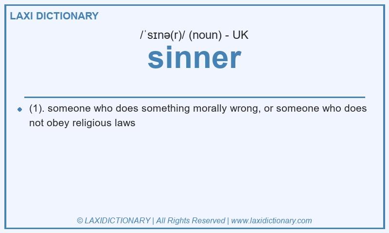 Definition sinner in British English