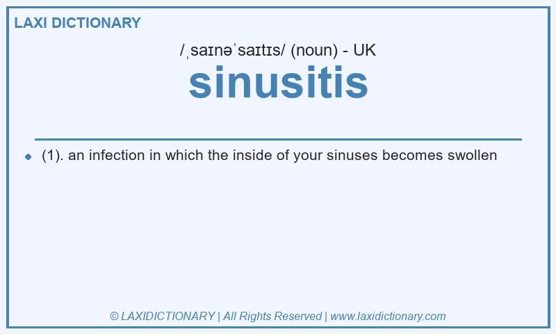 Definition sinusitis in British English