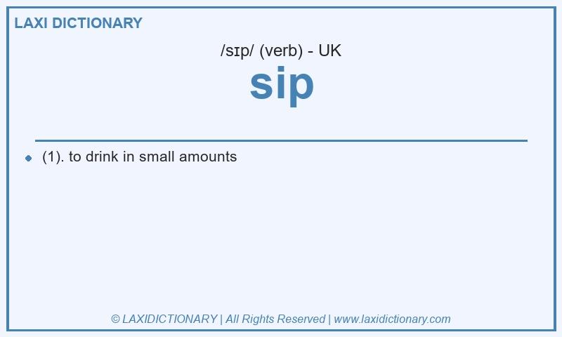 Definition sip in British English