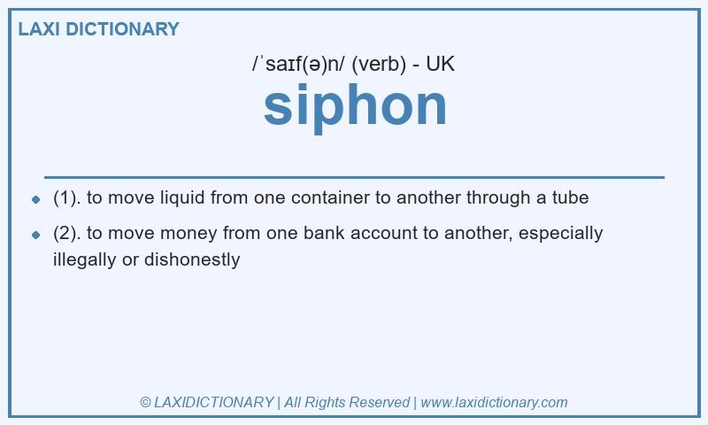 Definition siphon in British English