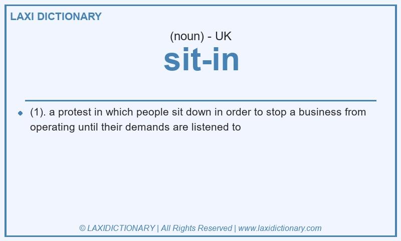Definition sit-in in British English