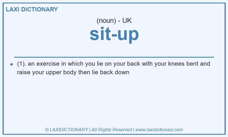 Definition sit-up in British English