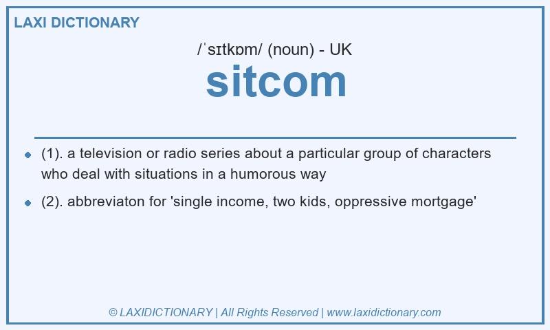 Definition sitcom in British English