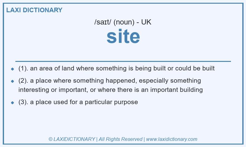 Definition site in British English