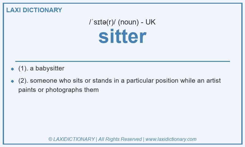 Definition sitter in British English