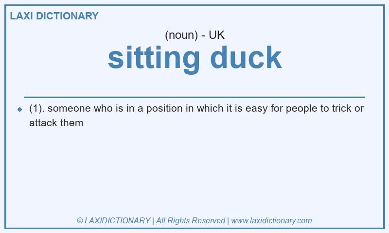 Definition sitting duck in British English