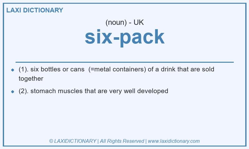 Definition six-pack in British English
