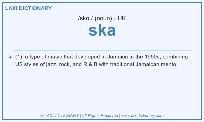 Definition ska in British English
