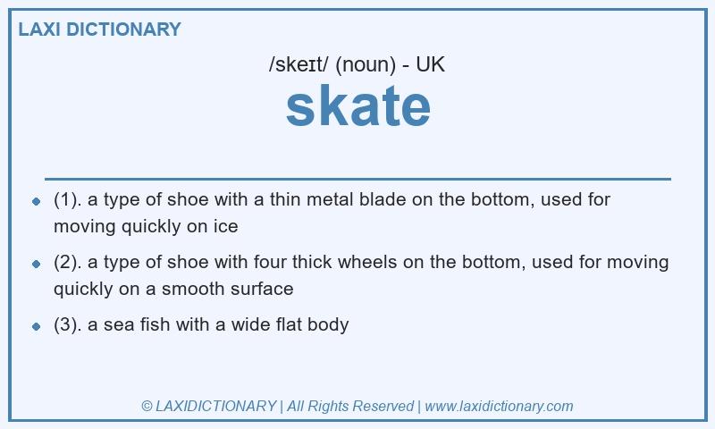 Definition skate in British English