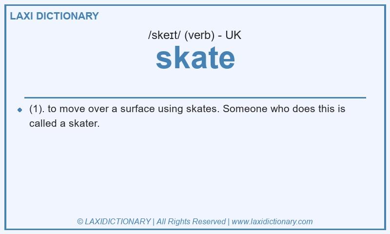 Definition skate in British English