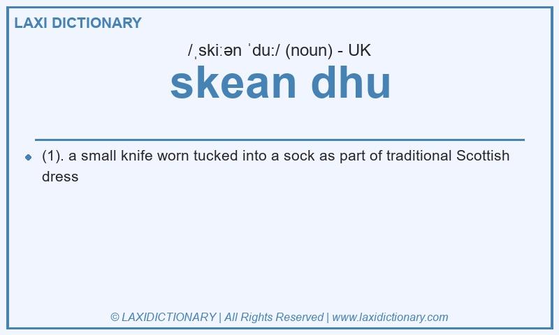 Definition skean dhu in British English