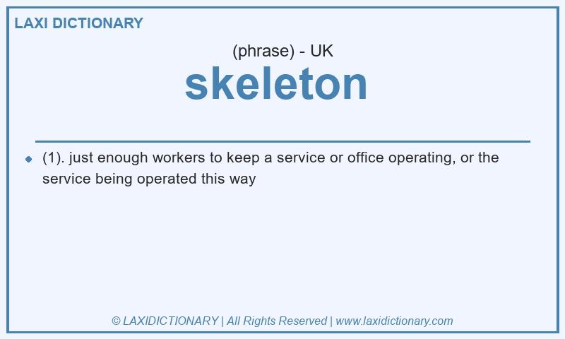 Definition skeleton  in British English