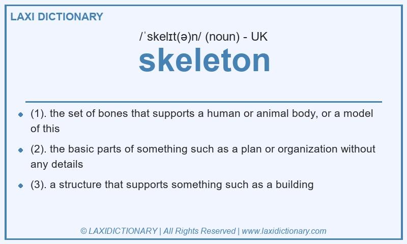 Definition skeleton in British English