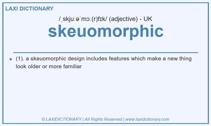 Definition skeuomorphic in British English