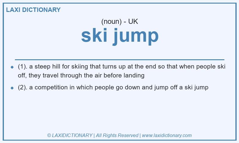 Definition ski jump in British English