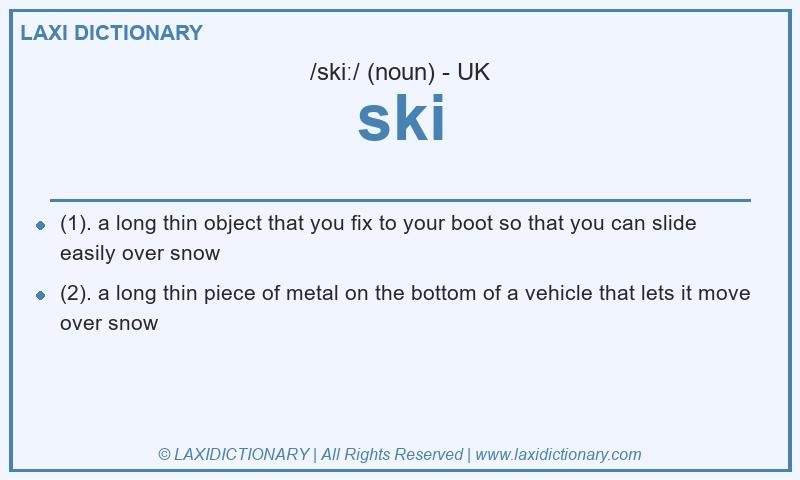 Definition ski in British English