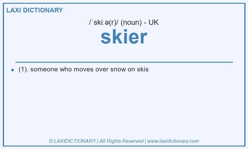 Definition skier in British English