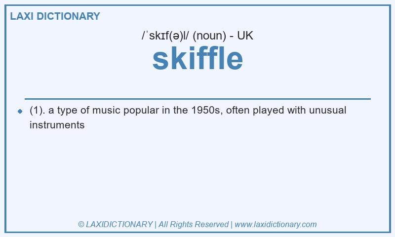Definition skiffle in British English