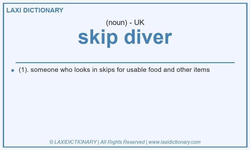 Definition skip diver in British English