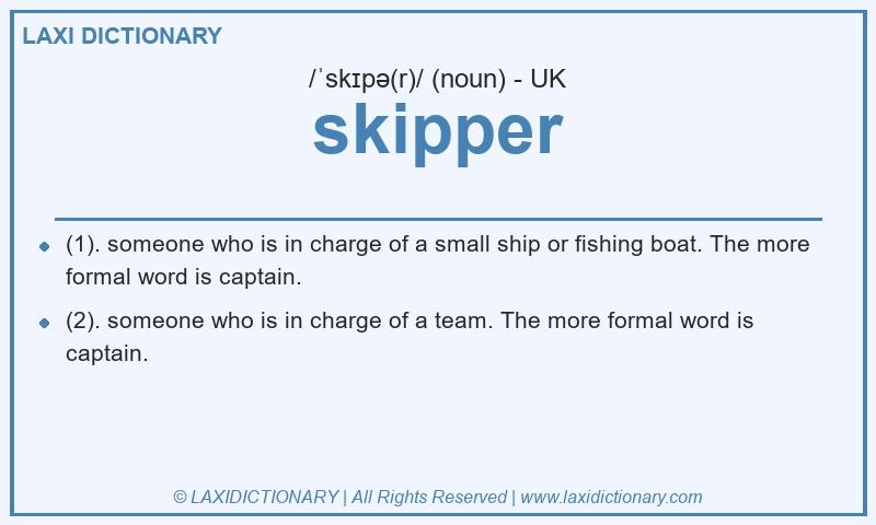 Definition skipper in British English
