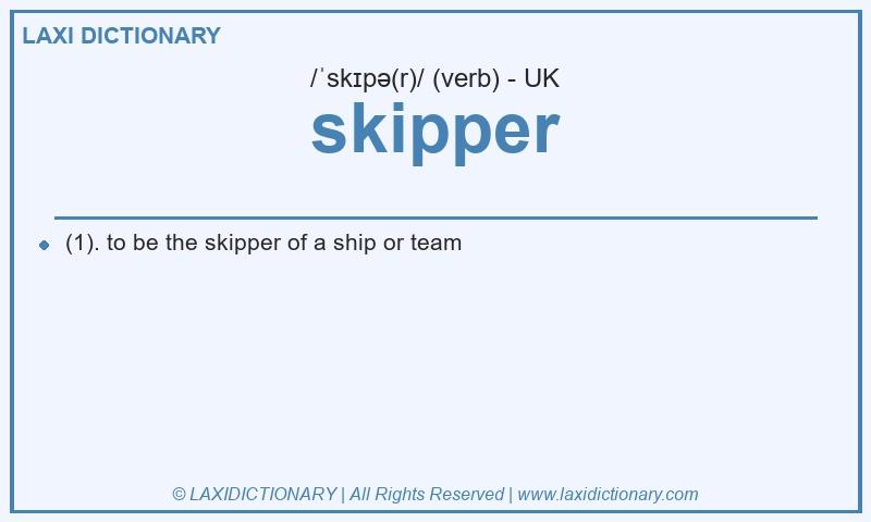Definition skipper in British English