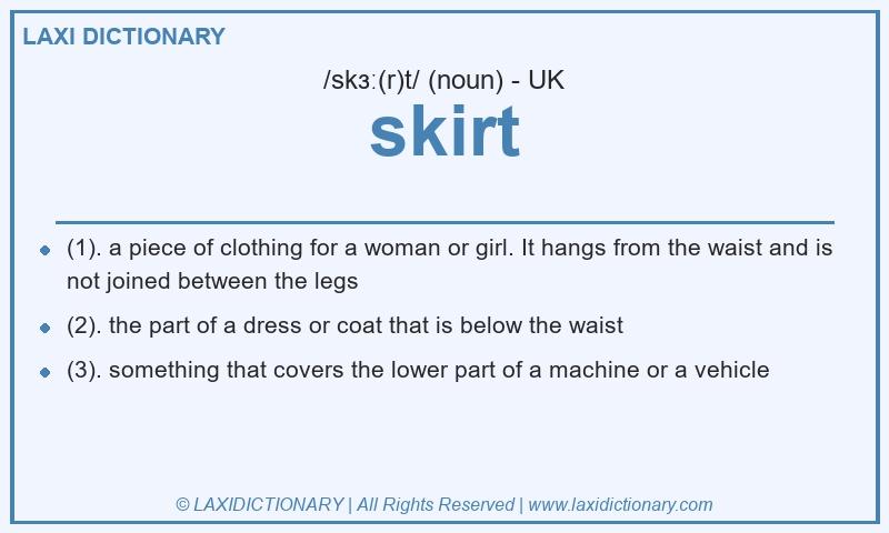 Definition skirt in British English