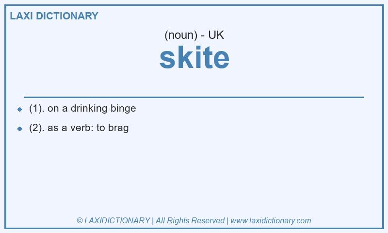Definition skite in British English