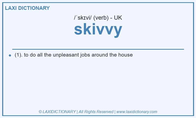 Definition skivvy in British English