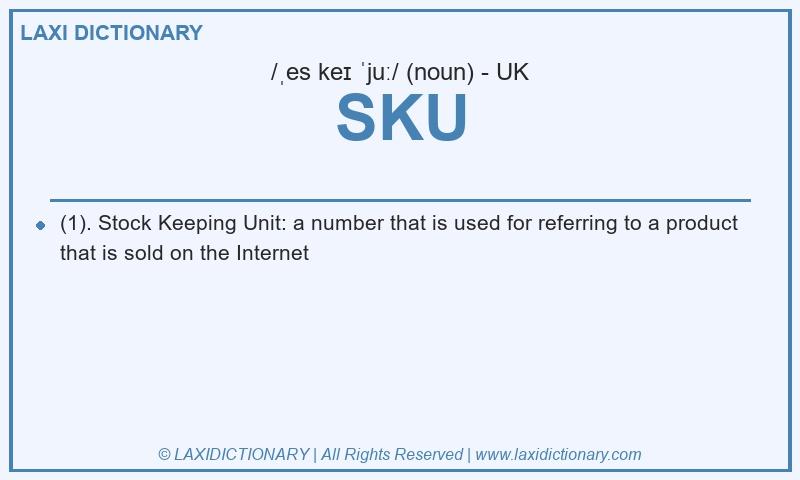 Definition SKU in British English