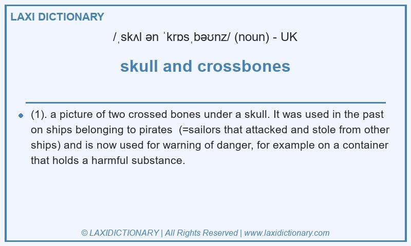 Definition skull and crossbones in British English