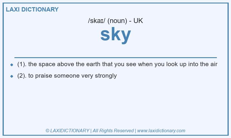 Definition sky in British English