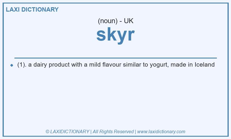 Definition skyr in British English