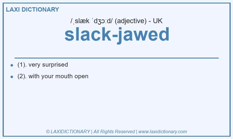 Definition slack-jawed in British English