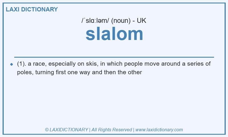 Definition slalom in British English