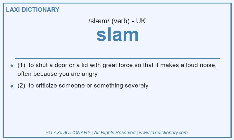 Definition slam in British English