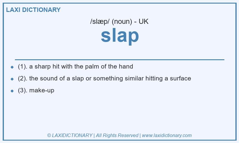Definition slap in British English