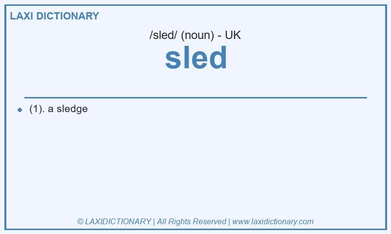Definition sled in British English
