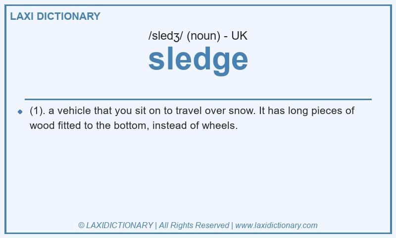 Definition sledge in British English