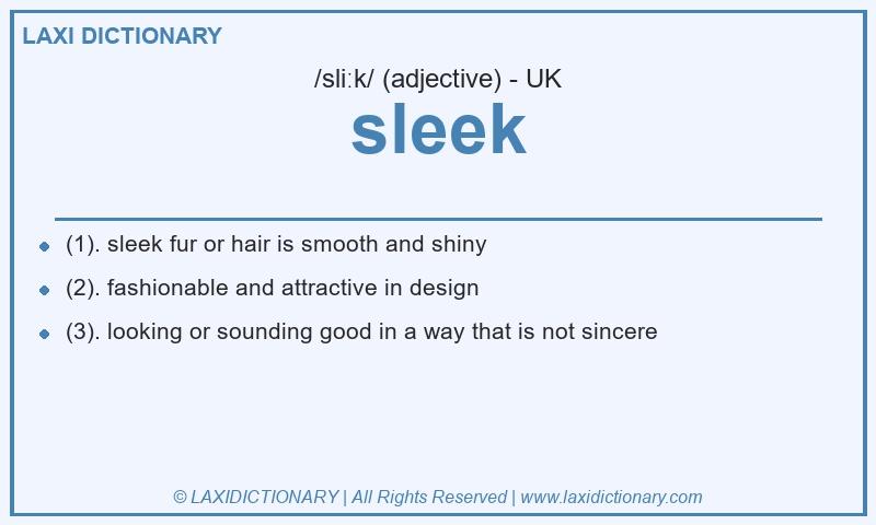 Definition sleek in British English