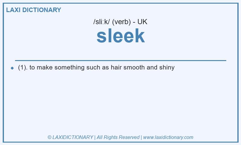 Definition sleek in British English