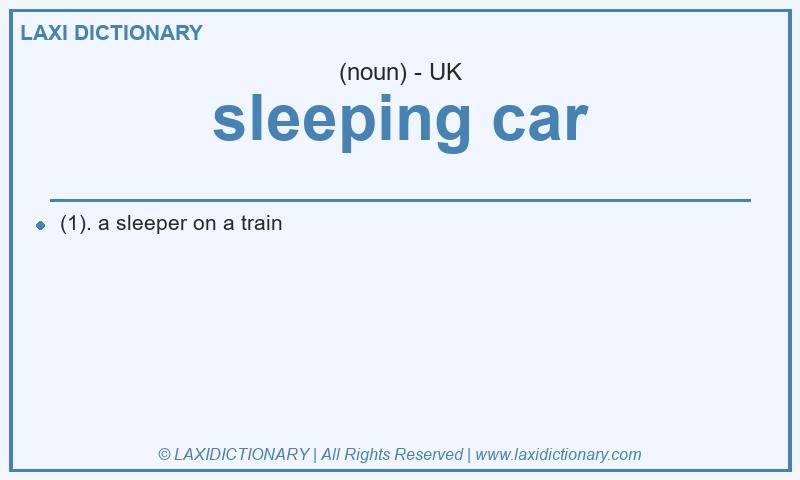 Definition sleeping car in British English