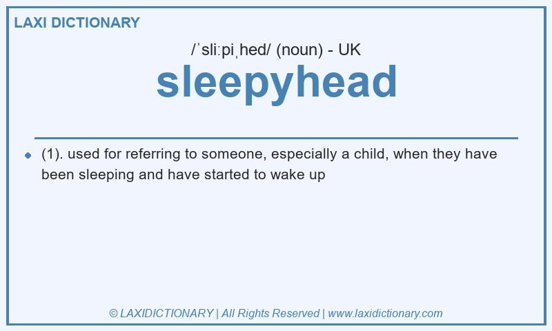 Definition sleepyhead in British English