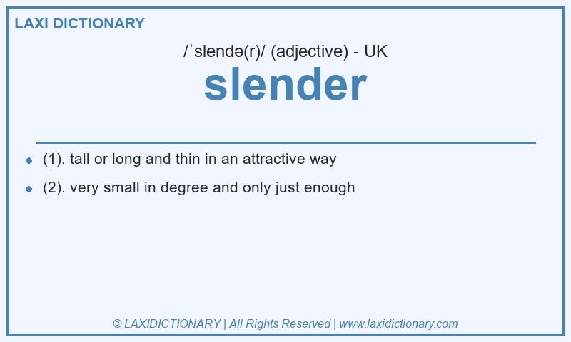 Definition slender in British English