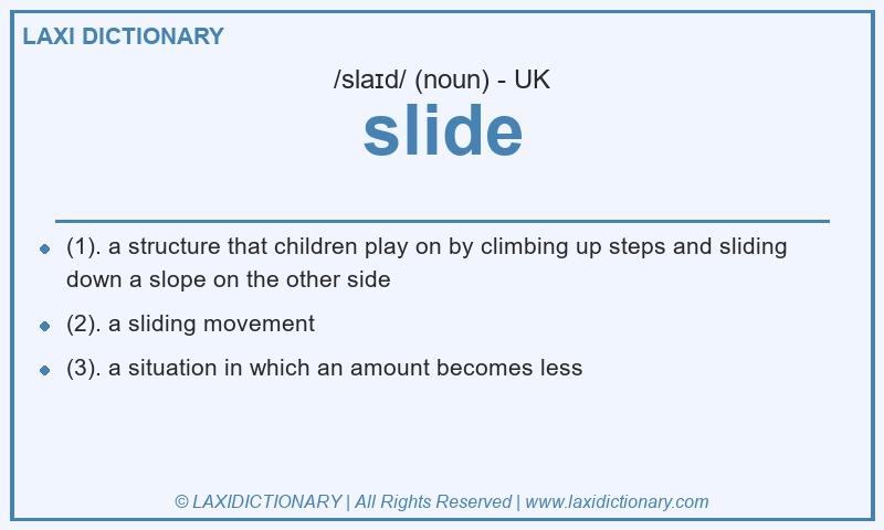 Definition slide in British English