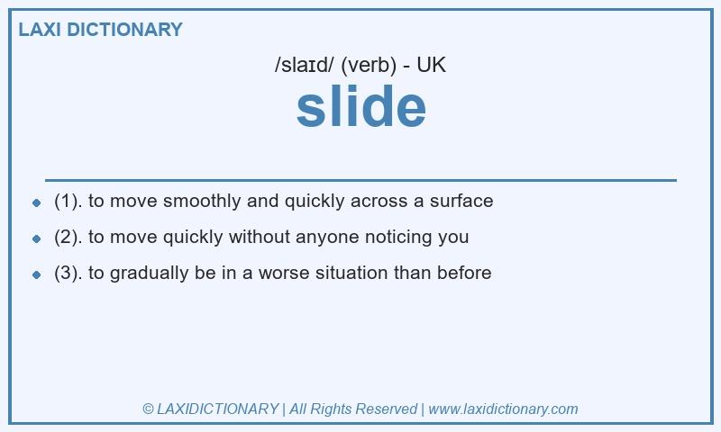Definition slide in British English