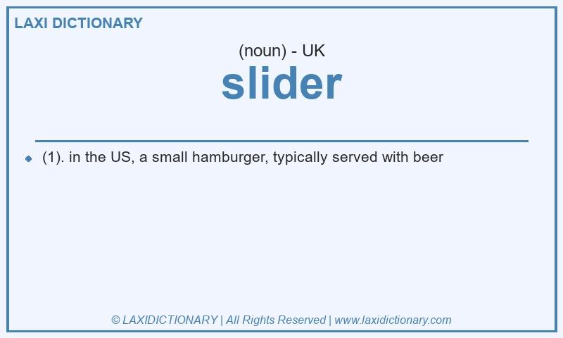 Definition slider in British English